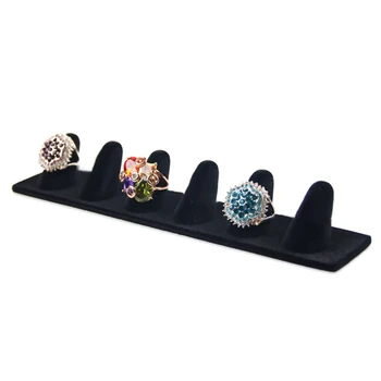 

Jewelry Collection Perfect Display Finger Cone Fingertip Ring Stand Display Showcase Holder Jewelry Rack Black Color