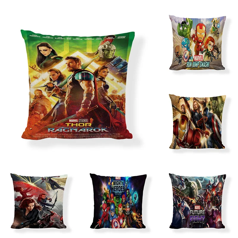 

Pillow Case Marvel Avengers Heroes Iron Man Alphabet Hero Sofa Cover Linen Cover Waist Cover Pillow Cover Decorative Cover