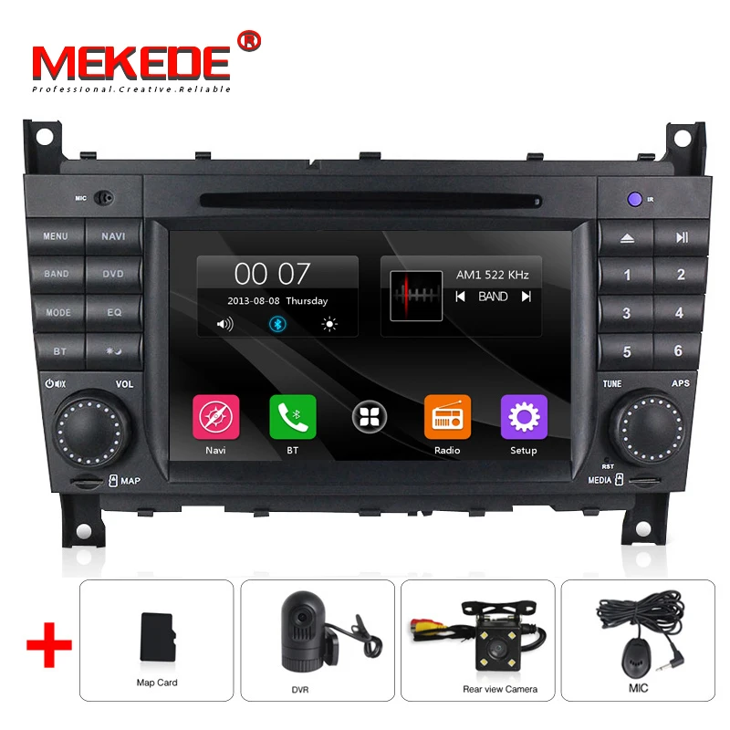 HD емкостный экран автомобильный DVD для Mercedes Benz C Class W203 2004-2007 c200 C230 C240 C320 C350 CLK W209 2005 СБ Navi gps радио - Цвет: CAR DVD CAMERA DVR