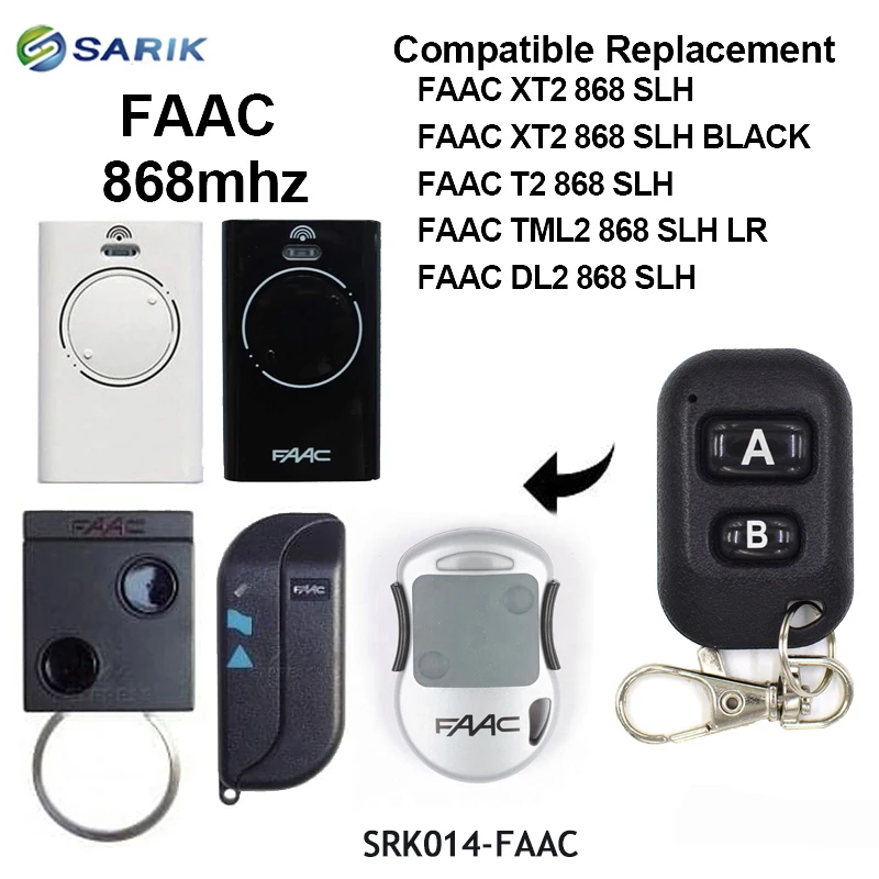 

FAAC 868 slh remote control FAAC remote garage rolling code FAAC door remote control for gate control garage command 868mhz