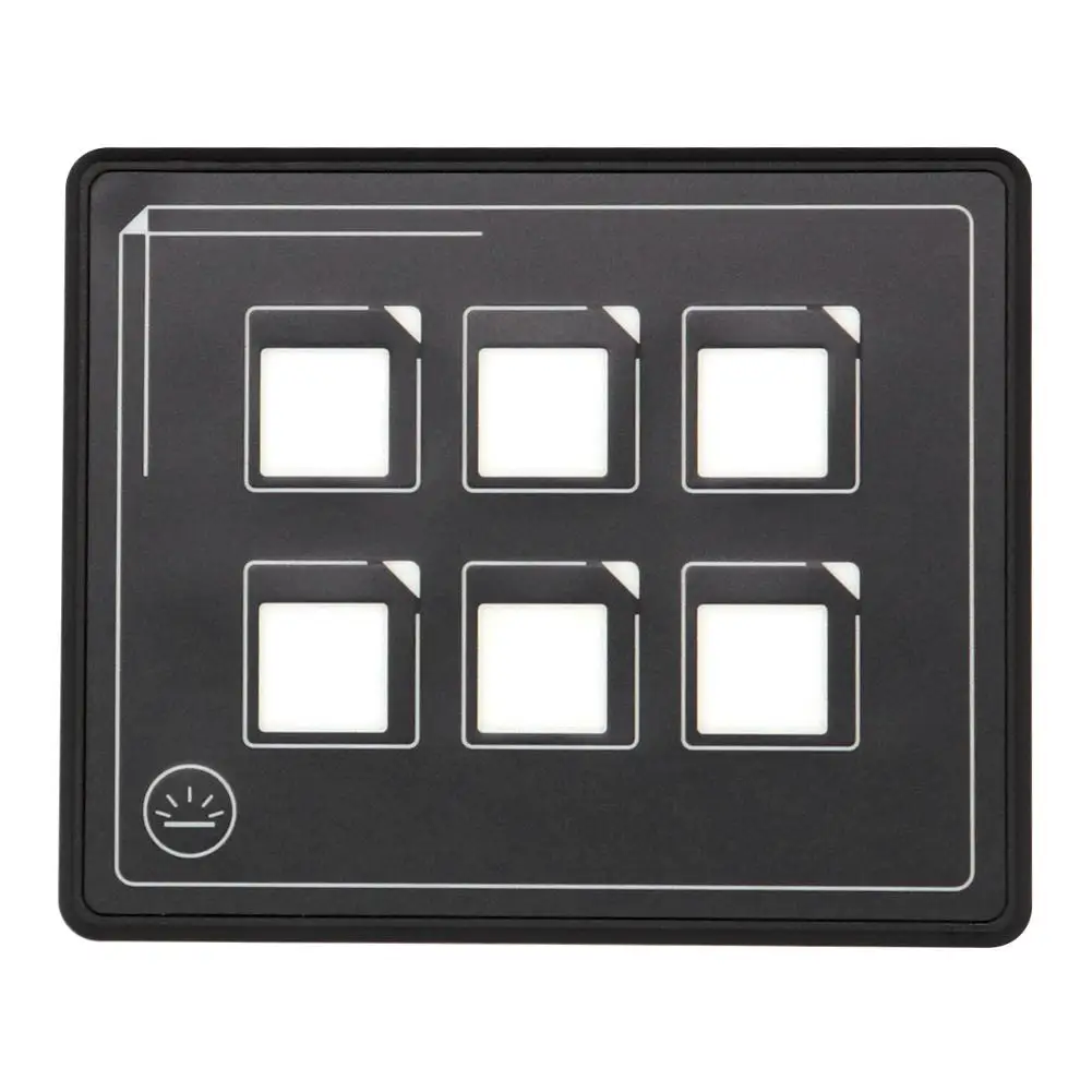 

Hot Sale Waterproof 6 Gang Touch Screen Switch Panel Smooth Surface Easy Installation Touch Control Panel Box Car Marine