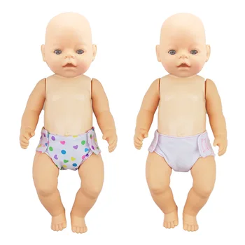 

Two pieces Cloth diaper for 43 cm toy new born doll baby 18 Inch American doll Toy Dress Up Doll Accessories
