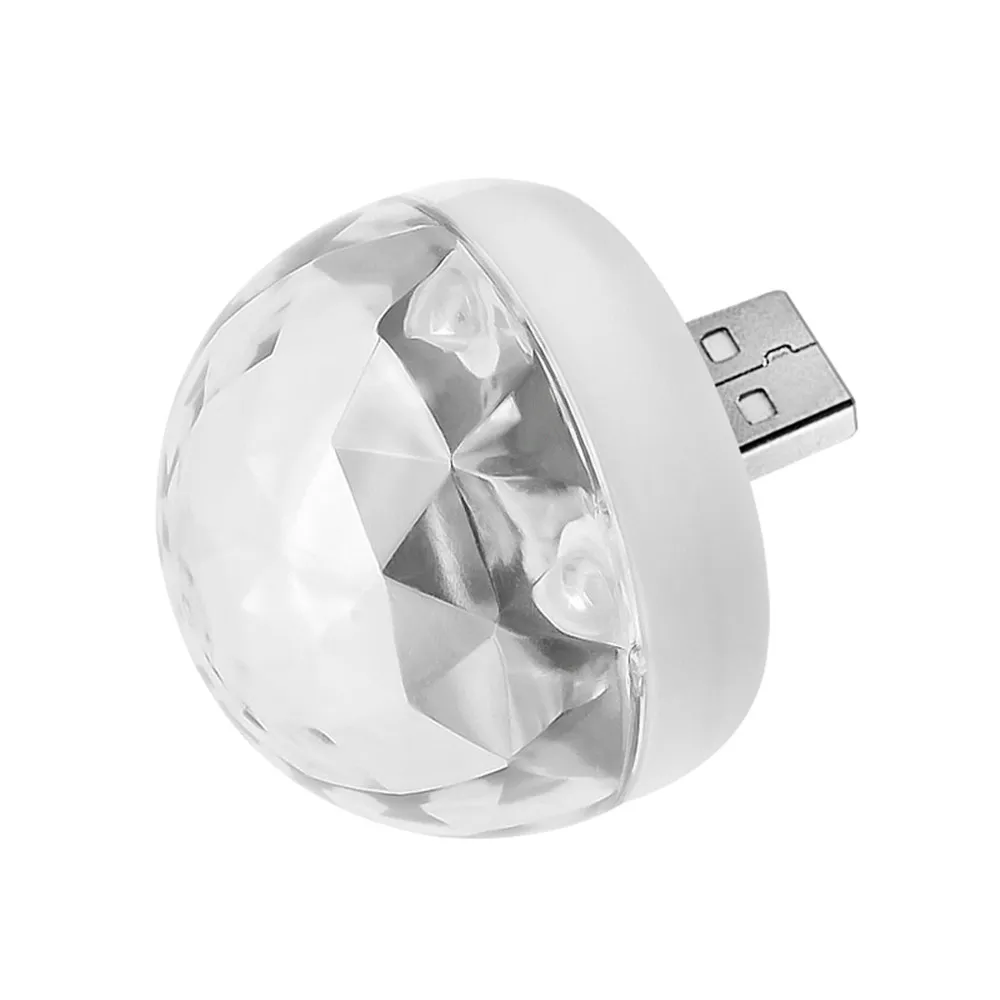 USB светодиодный сценический свет 4 Вт RGBW DJ диско шар эффект свет luces Дискотека Мини Портативный Вечерние огни для huawei iOS Android - Цвет: Белый