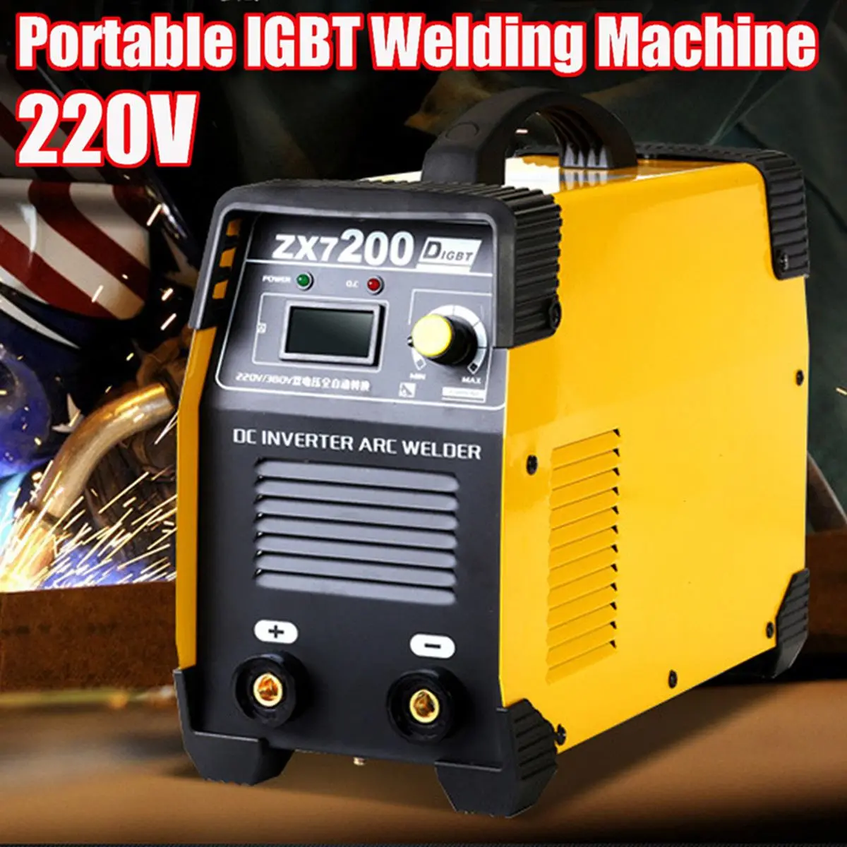 

ZX7-200 220V Portable MMA IGBT Welding Machine DC Inverter 20-200A Mini Digital Cooling Electric Soldering Welding Tool