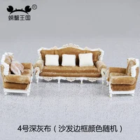 1:25 Mini Sofa Pillow Couch Lounge Chair Miniature Furniture for Doll House Accessories Interior Decoration Construction Toy 1