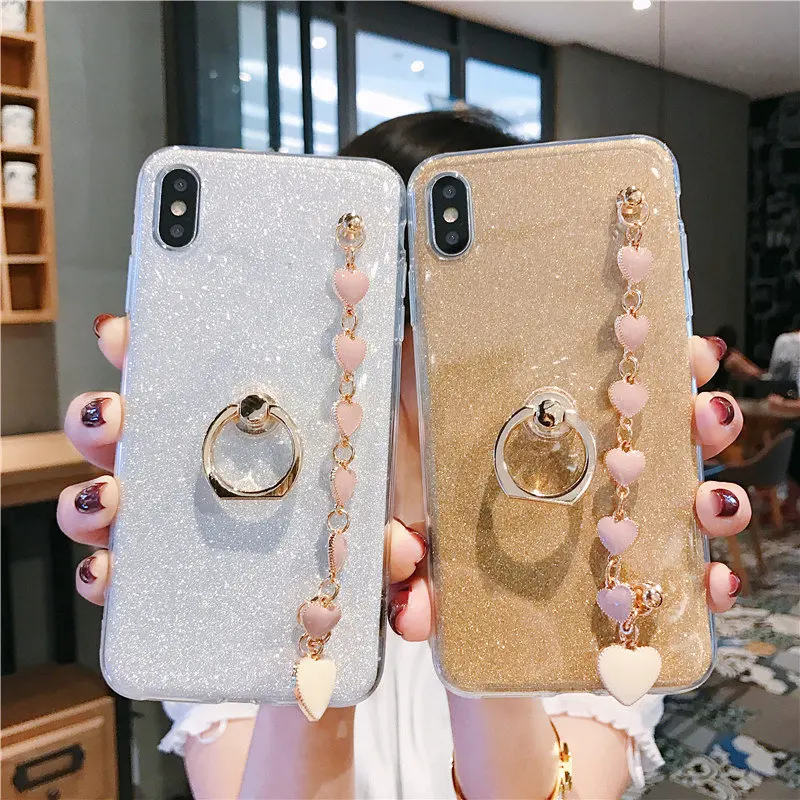

For Huawei Mate8 Mate9 Mate10 Mate20 Mate30 Epoxy Gold Foil Gem Green Phone Case Mate 30 20 Lite Mate 10 9 Pro Ring Holde cover