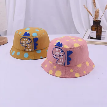 

Summer Bucket Hat Dinosaur Baby Hat Cotton Baby Spring Autumn Cap Kids Hats Toddler Baby Accessories 1PCs