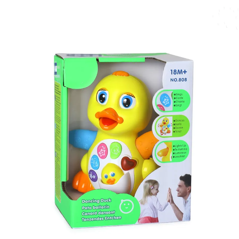 Детские игрушки EQ хлопки желтая утка младенец Brinquedos Bebe электрические универсальные игрушки для детей от 1 до 3 лет - Цвет: ORIGINAL BOX