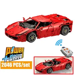 Technic RC двигатель мощный автомобиль красный паук MOC-1767 феррариумы 458 мобильные строительные наборы блоки день рождения DIY игрушка