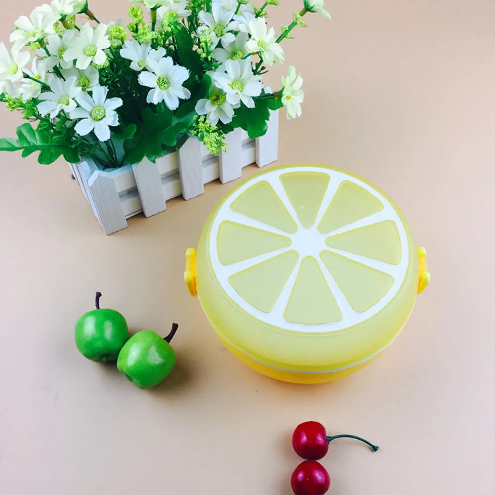 Популярная детская коробка для завтрака для Еда контейнеры для фруктов для хранения с вилкой для детей; красивый дизайн длинных рукавов столовая посуда bento box# B5