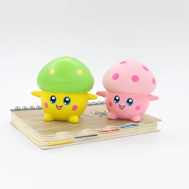 Squeeze Toys Squishy Simulation Small Mushroom Toy PU Slow Rebound Simulation Animal Model Soft Stress Relief Toy