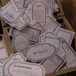 Étiquettes Rétro en Papier pour Scrapbooking Matériel Décoratif, Collage sur Album, Journal Intime, Cartes Postales, Fournitures Artisanales, Accessoires de Petites Entreprises, 50 Pièces 