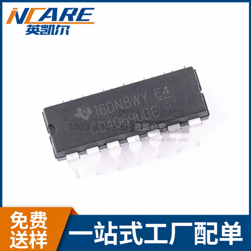 100% новый и оригинальный CD4069UBE CMOS DIP14|Запасные части| |