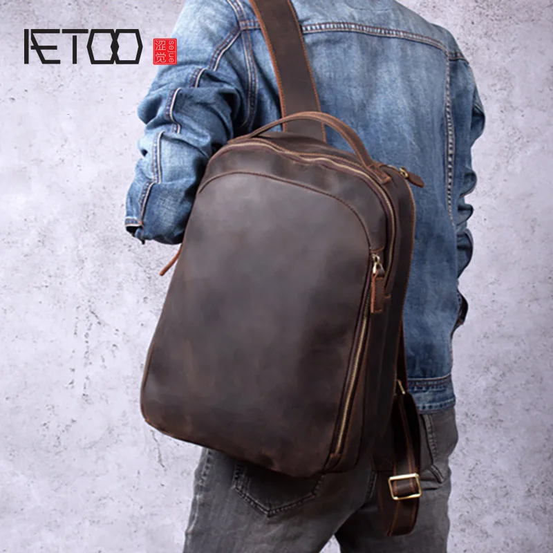 Personalized Leather Backpack Menmen Leather Backpackleather 