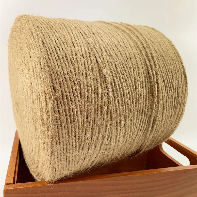 두꺼운 꼰 황마 로프, 대마 로프, 묶인 태그 장식, 황마 두께, 사진 벽 포장 코드, 수제 DIY, 3mm x 4kg