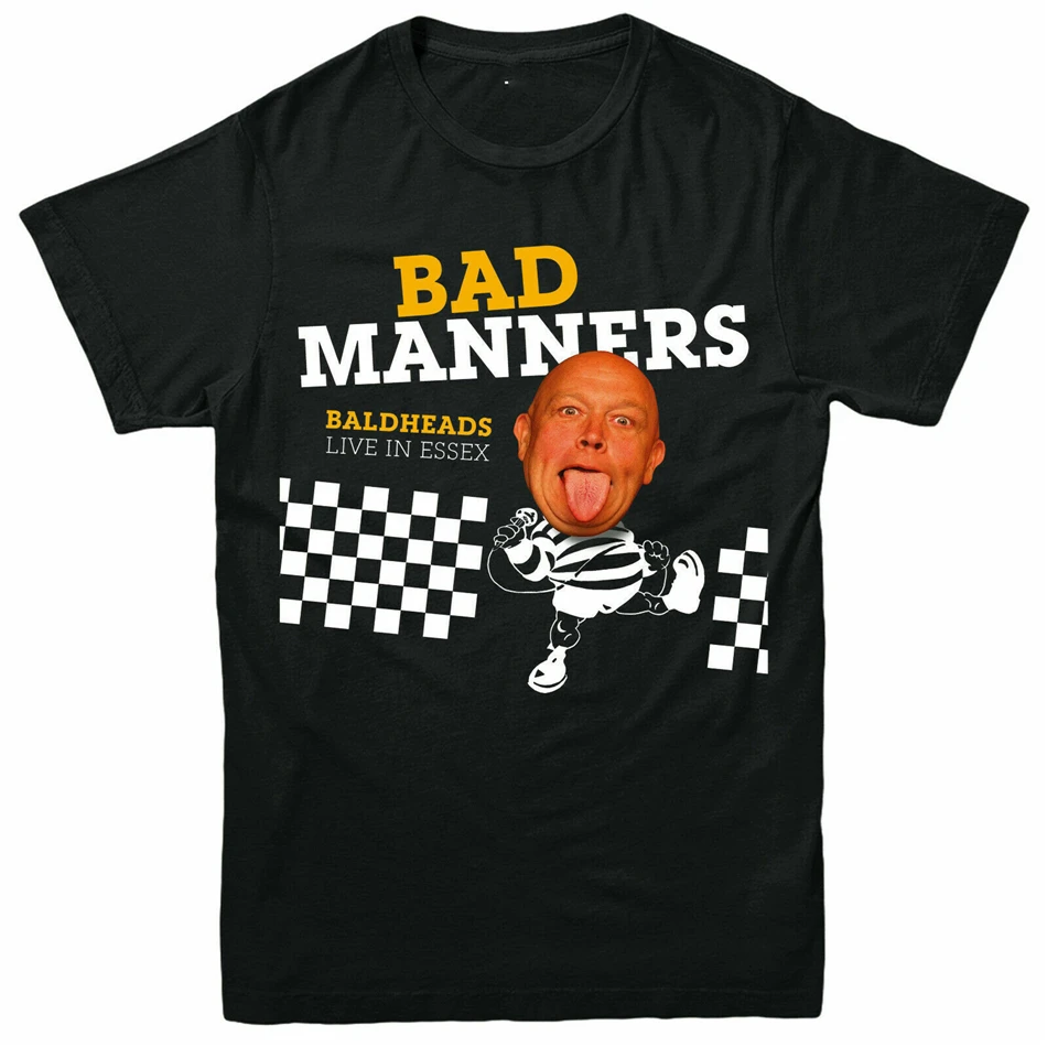 Футболка с надписью Bad Manners Baldheads Live In Essex забавная мужская верхняя футболка для