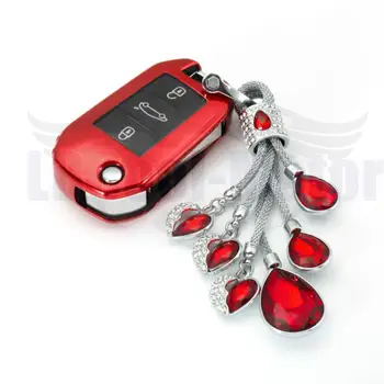 

Soft TPU 3 Buttons Car Key Case Cover with Buckle Pendant Inclusive Protection Shell For Peugeot 107 308sw 407 208 508 408 2018