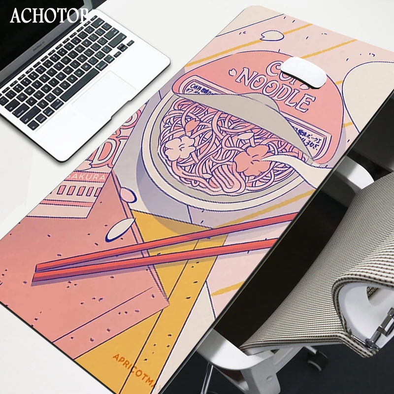 Pink Anime Mouse Pad Gamer Cute Kawaii XXL Gaming Mousepad Rubber Otaku Locking Edge 900X400MM Laptop Notebook Keyboard Desk Mat