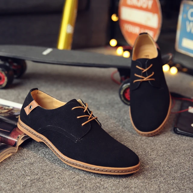 Men Shoes Oxford Casual Shoes Classic Sneakers Comfortable Footwear Dress Shoes Large Size Flats 2