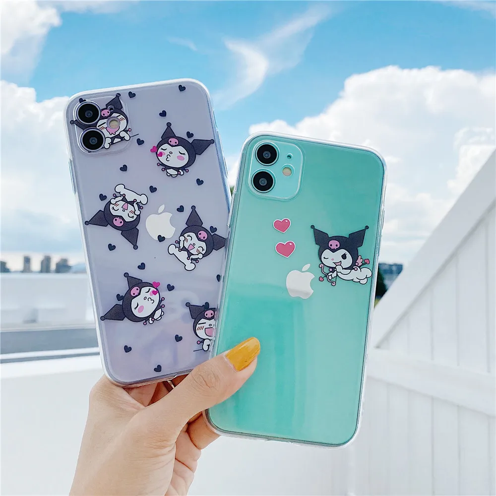 Милый мультяшный чехол для телефона kuromi My Melody love Apple iPhone 12 mini 7 8 Plus SE 11 Pro X XS Max XR