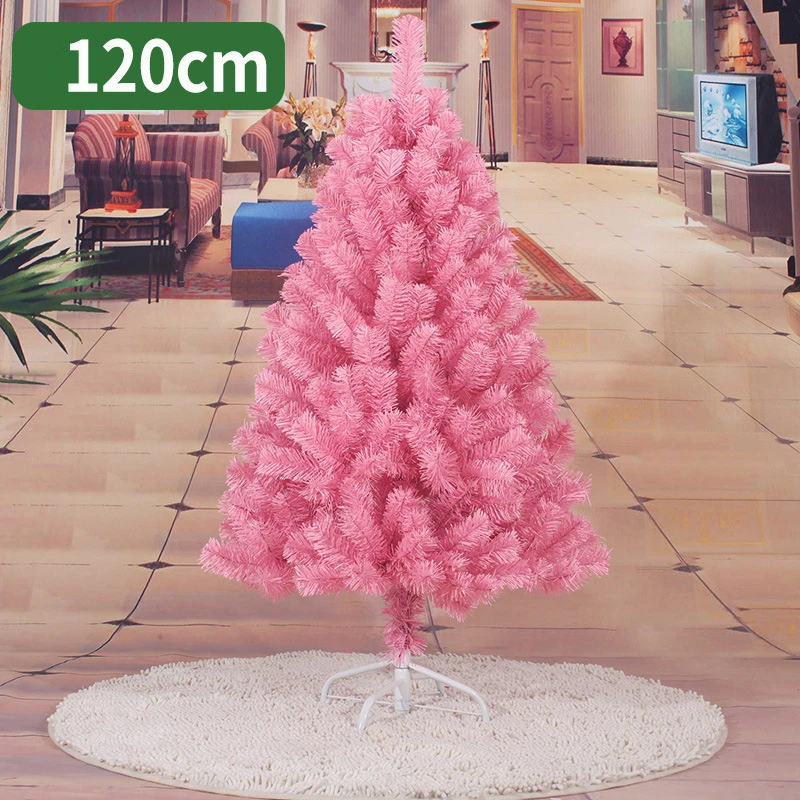 120cm Christmas tree pink rose red artificial Christmas tree decorations Christmas decorations for home free shipping - Цвет: pink