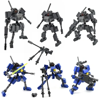 

Modiker MOC Mini Mecha Assembly Soldier Mecha TeamModel Small Particle Building Blocks Educational Toy Set 2020 - Blue