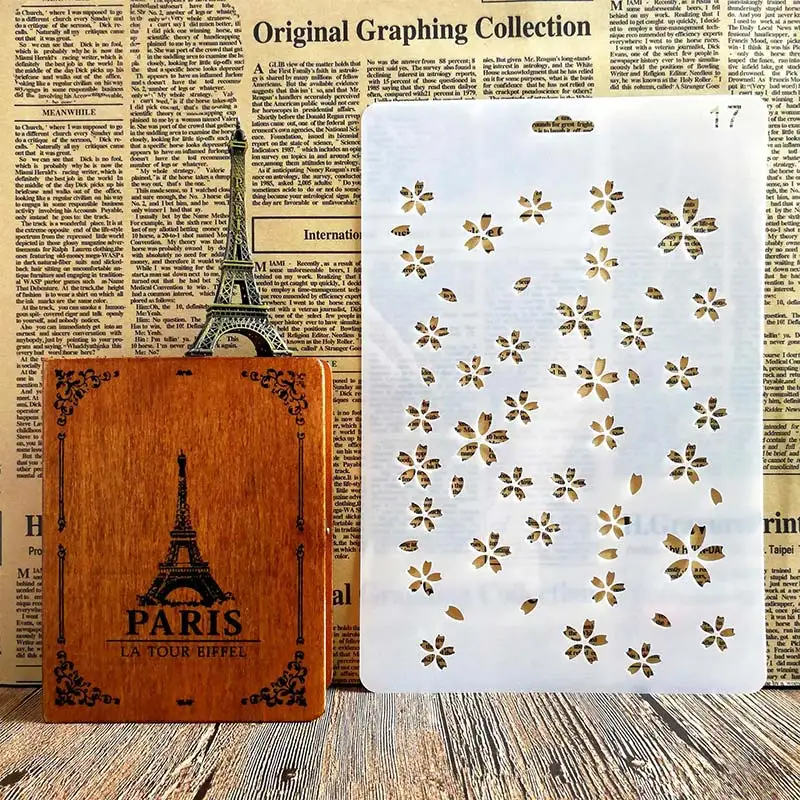 

26*17.5cm Flower DIY Layering Stencils Wall Painting Scrapbook Coloring Embossing Album Decorative Paper Card Template Tools