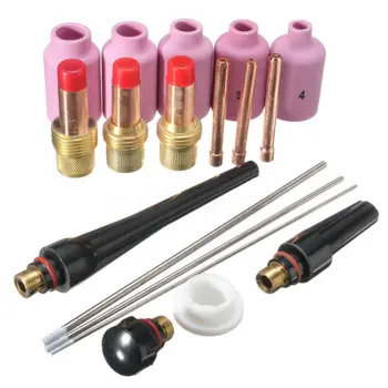 

18pcs/Set TIG Welding Torch Welder Cup Collet Body Nozzle Glass Gas Lens Welding Equipment & Accessories