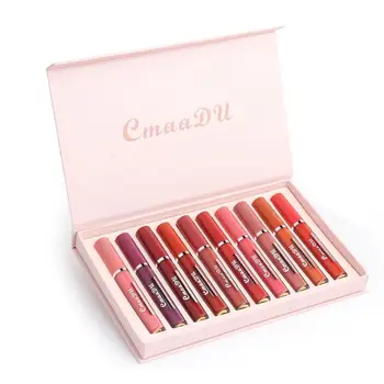 

10 Piece/set Matte Lip Glaze Liquid Lipstick Pen Lips Moisturizer Makeup Long-lasting Nude Gloss Matte Lip Waterproof A6X7