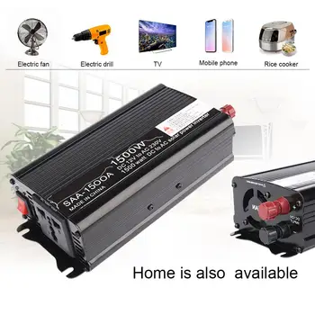

1500W Car Power Inverter DC 12V/24V to AC 220V Charging Converter With Switch Portable Car Power Inverter Modified Sine Wave