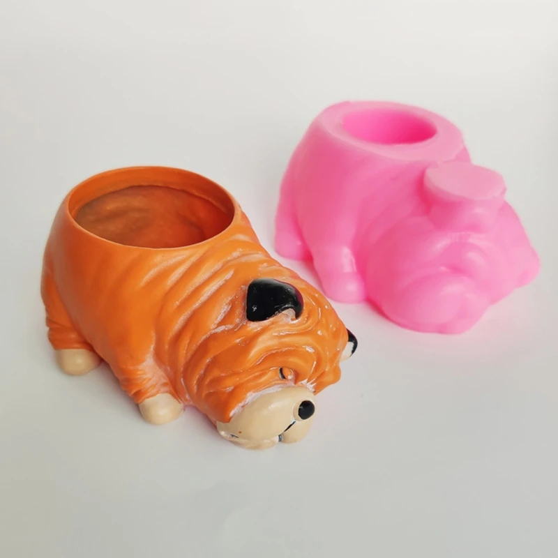 

20-футовый цветочный горшок ручной работы в форме собаки, цветочный горшок для суккулентов, горшок из цемента, украшения для дома