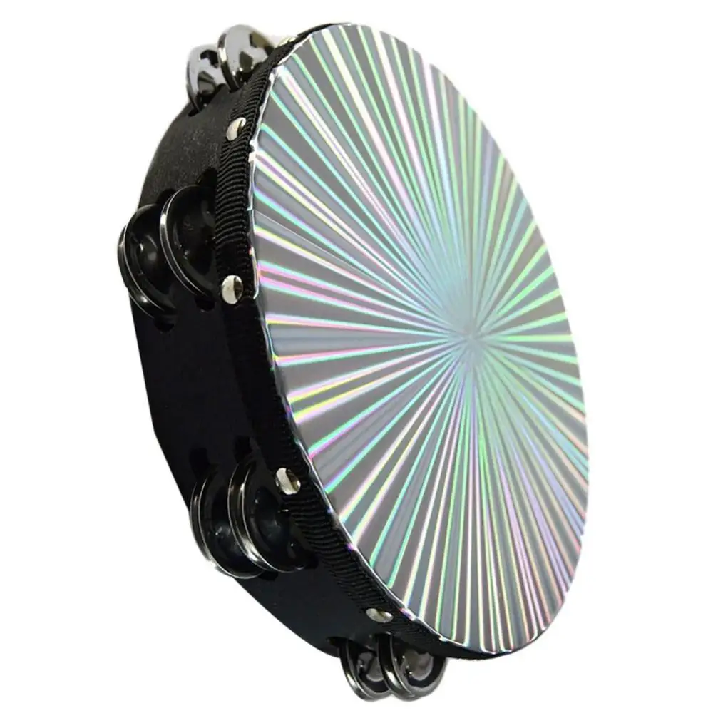 8/10 Inch Tambourine Double Row Metal Jingle Bells Percussion Music Fashion Instrument Facility Tambourine
