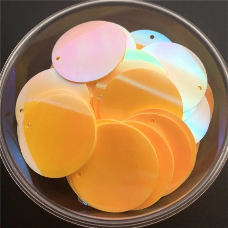 Sequins Accessories 10mm-30mm PVC Flat Round loose with 1 side hole for Wedding Craft