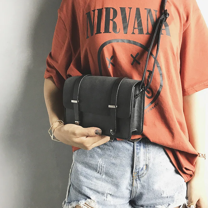 

Korean-style WOMEN'S Bag 2018 New Style Summer Shoulder Dull Polish Double Arrow Square Sling Bag Casual Mini Bag with Chain