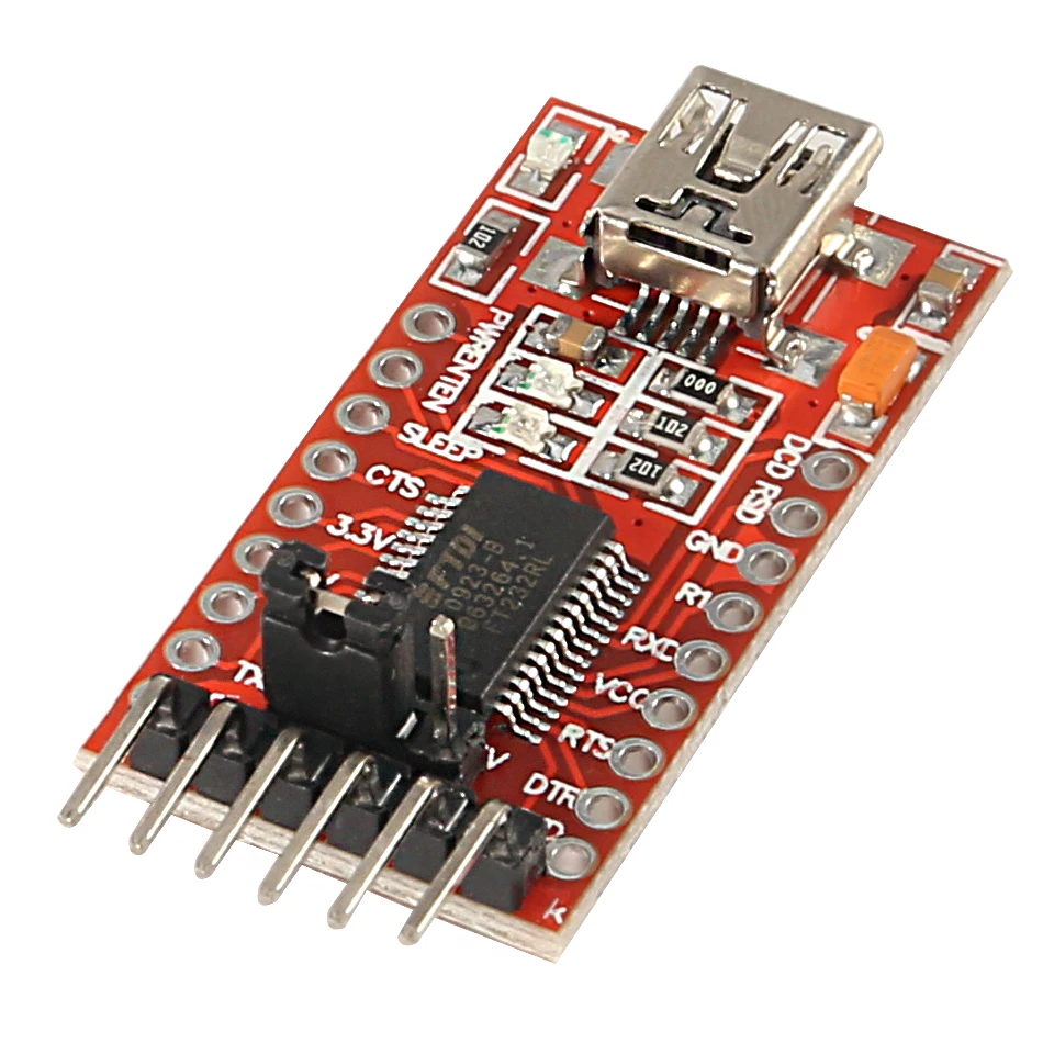 New FT232RL FT232 FTDI USB 3.3V 5.5V to TTL Serial Adapter Module Mini Port | Электронные компоненты и
