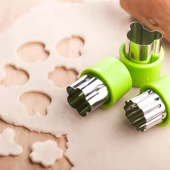 

9PCS Vegetable Pattern Cutter Set Stainless Steel Decorative Mold for Fruit Pie Cookies