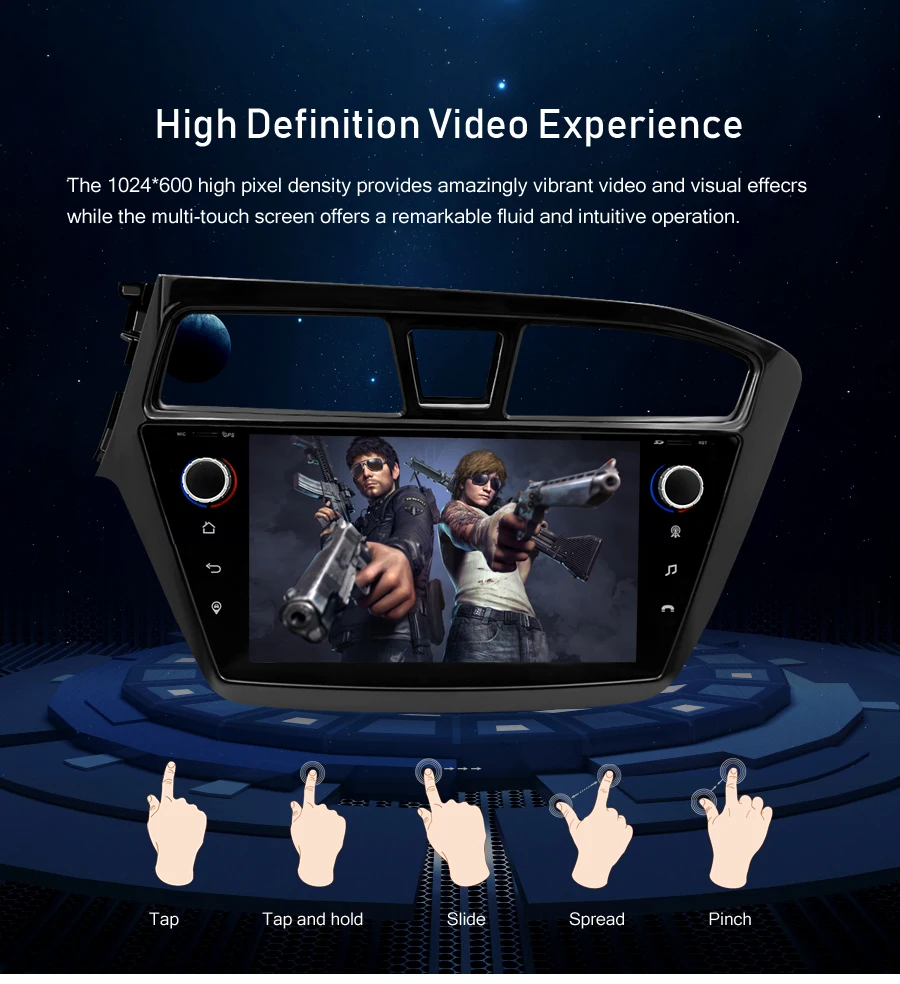 Top Android 9.0 Car DVD player GPS Navigation Multimedia Stereo For HYUNDAI I20 2015 Auto Radio Audio WIFI Bluetooth Headunit 4