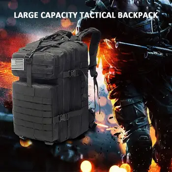 

Military Backpack Practical Durable 40L 800D Waterproof Oxford Camping Bag Drawstring Outdoors Mountaineering Backpack Waist