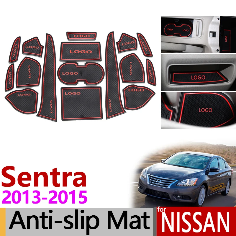 Автомобильный Гаджет коврик для Nissan Sentra 2013 B17 Pulsar Sylphy аксессуары гелевая накладка резиновый слот для ворот коврик для чашек Tapis Voitur