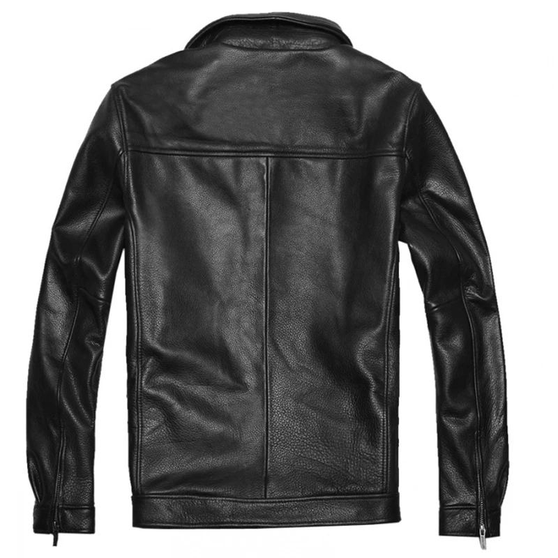 

Factory Men Leather Jackets Real Genuine Cowhide Brand Plus size Man's Motorcycle Biker Coat Winter Overcoat Polo Jaqueta ZH082
