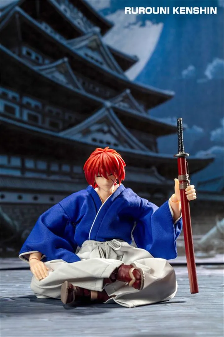 Фигурки героев мультфильма DASIN аниме Rurouni Kenshin HIMURA KENSHIN ПВХ Фигурки GT Модель игрушки