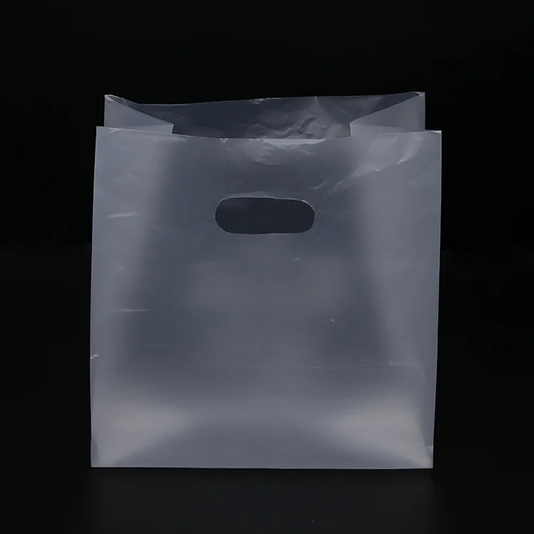50PCS Thank You Gift Wrapping Bags Candy Cookie Cake Shop Pastry Packaging Bag With Hand Household Plastic Present Cookie Cake