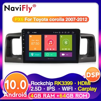 

Navifly voice control Android For Toyota corolla 2007-2012 IPS DSP 4G LTE Car multimedia video gps radio player No DVD 2 din