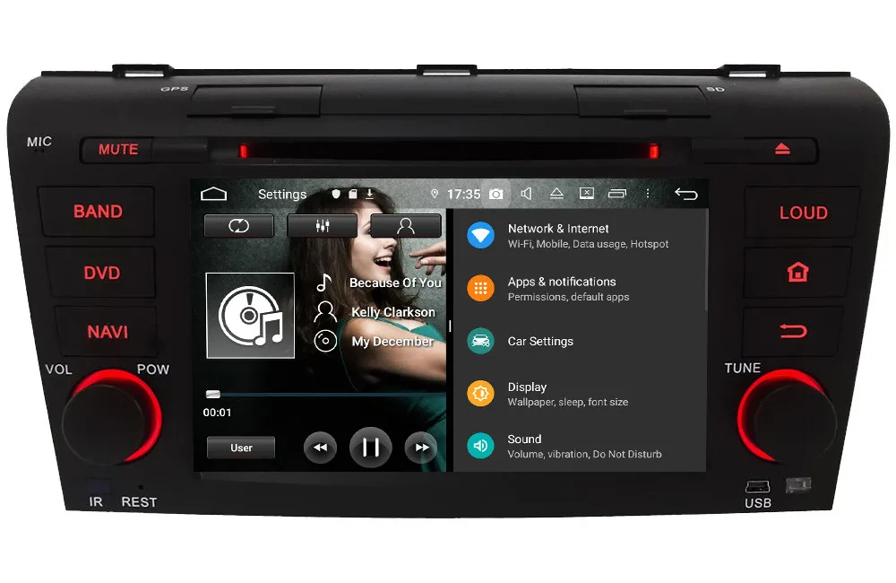 Flash Deal Klyde 4G WIFI Android 9.0 Octa Core 4GB RAM 64GB ROM DSP BT Car DVD Multimedia Player Radio Stereo GPS For Mazda 3 2004-2009 7