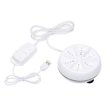 

3 in 1 Portable Mini Washing Machine Rotating Ultrasonic Turbines Washer USB Charging Laundry Clothes Cleaner for Travel