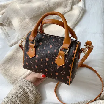

Geometric Print Totes Bags Women Capacity Handbags Women PU Shoulder Messenger Bag Female Retro Daily Lady Elegant Handbags