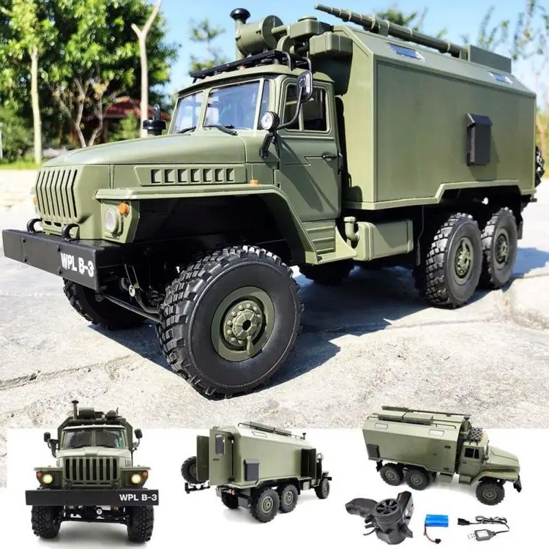 

WPL B36 Ural 1/16 2.4G 6WD RC Car Military Truck Rock Crawler Command Communication Vehicle RTR Toy Auto Army Trucks