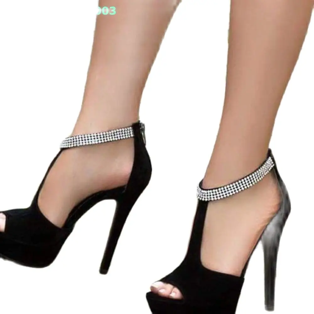 Amazon.com: Women Shoes Single Toe Rhinestone Buckle Casual Breathable  Strap Jobs Pointed Women's high Heels Bow High Heels for Women (Black,  6.5-7) : Clothing, Shoes & Jewelry