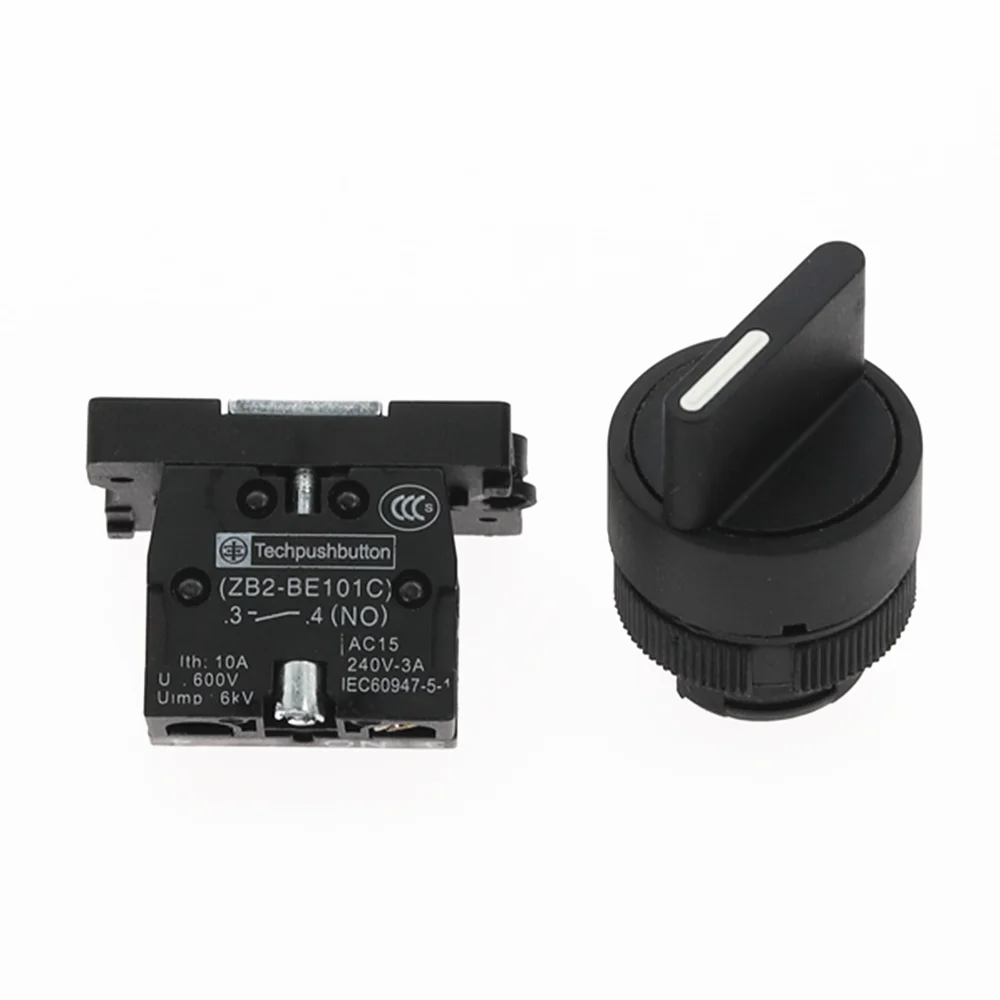 1 шт. XB2 ED21 On/Off 2 позиционный поворотный переключатель NO 10A 600V AC|Выключатели| |