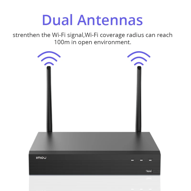 Network Video Recorder IMOU Wi-Fi 1080P NVR 8CH 4CH Wireless Strong Metal Shell ONVIF Standards